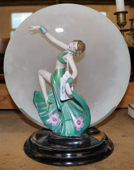 Art Deco figural dancing lady lamp